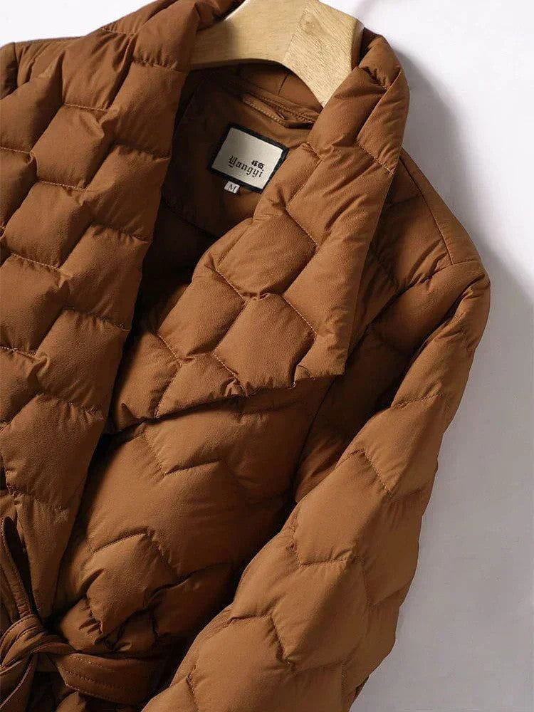 WW | Fitted Camel Quilted Jacket & Elegant