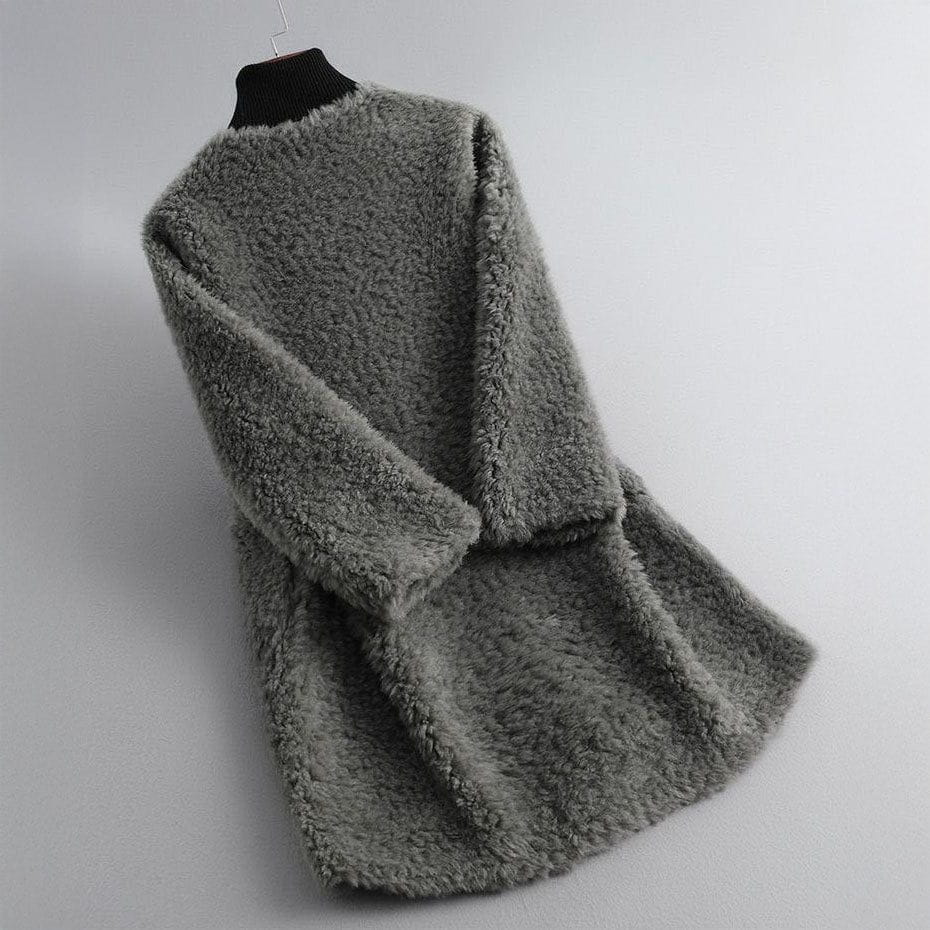 WW | Mantel aus weichem synthetischem Pelz Eleganz Cocooning