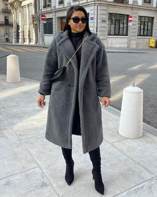 WW | Eleganter Wollmantel Lang Wärme und Trend