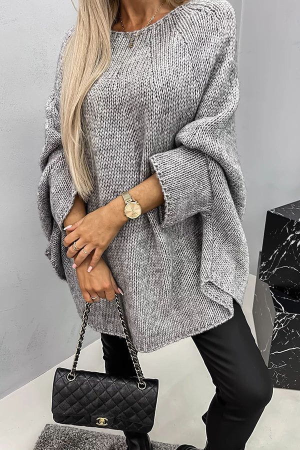 WW | Plus Size Knitted Poncho: Elegance and Comfort
