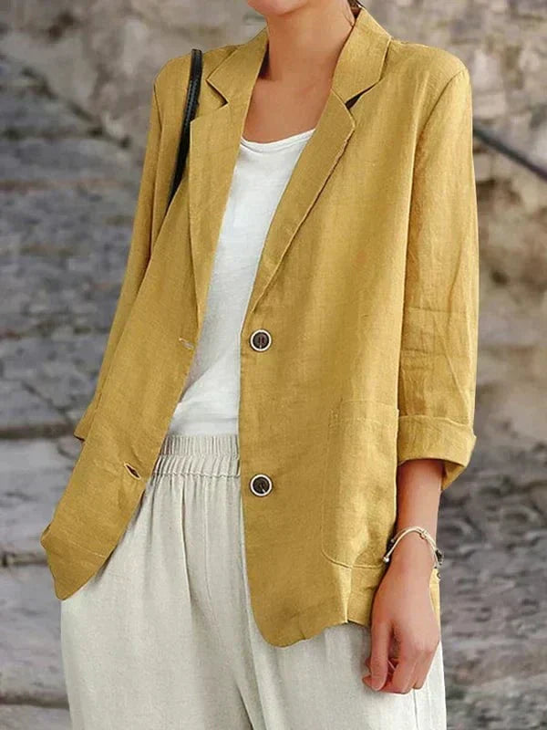 WW | Women's Linen Blazer Light and Elegantly Chic Casual