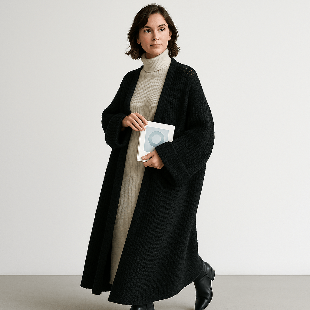 WW | Long Beige Light and Open Elegant Casual Jacket