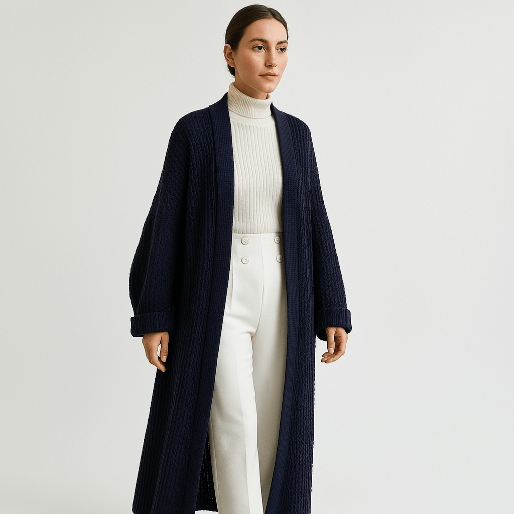 WW | Long Beige Light and Open Elegant Casual Jacket