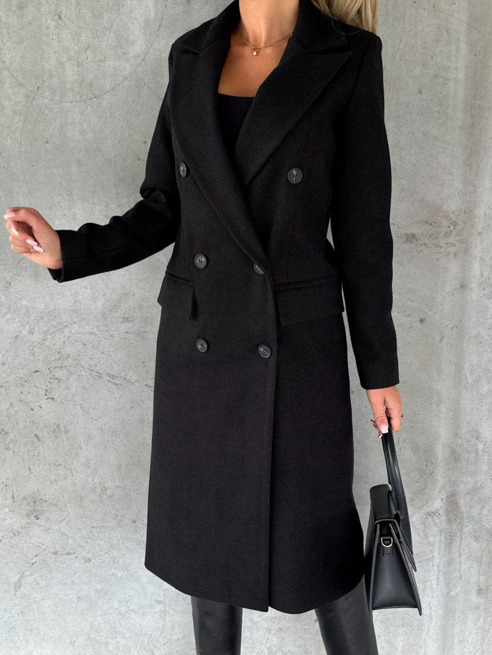 WW | Elegant Long Coat Cream Chic, Structured and Timeless