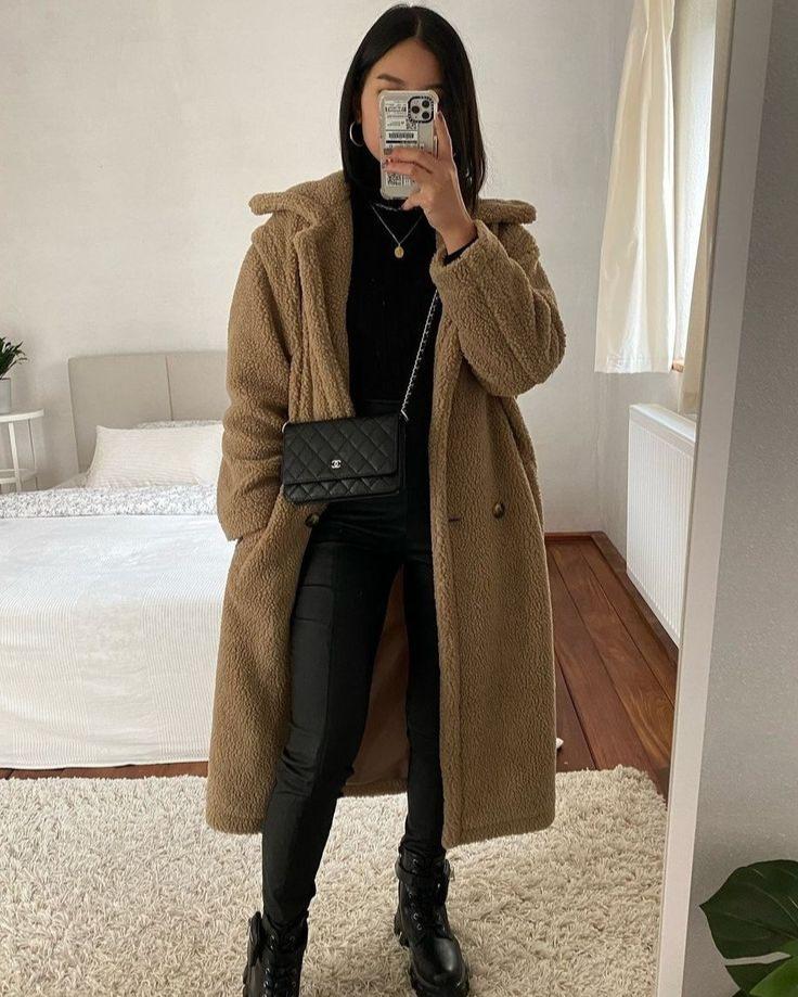 WW | Eleganter Wollmantel Lang Wärme und Trend