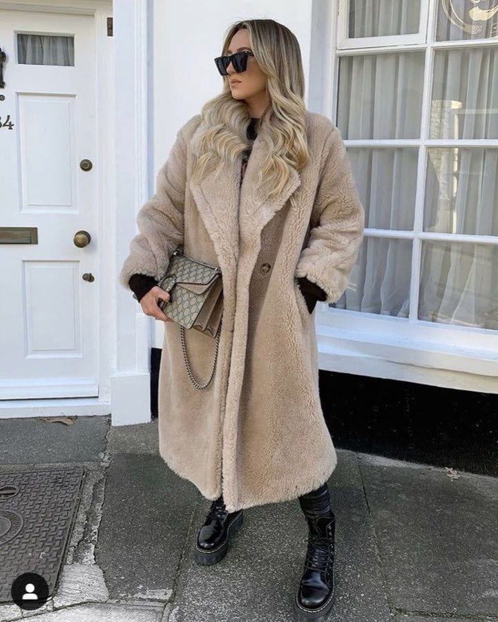 WW | Eleganter Wollmantel Lang Wärme und Trend