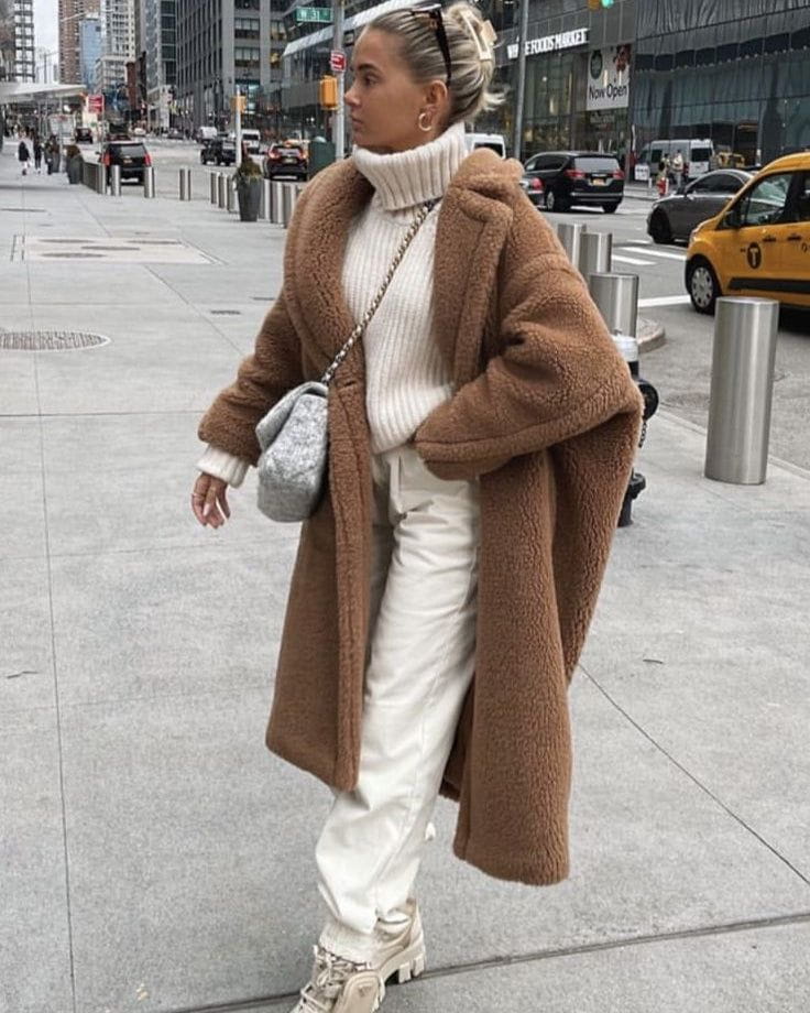 WW | Eleganter Wollmantel Lang Wärme und Trend