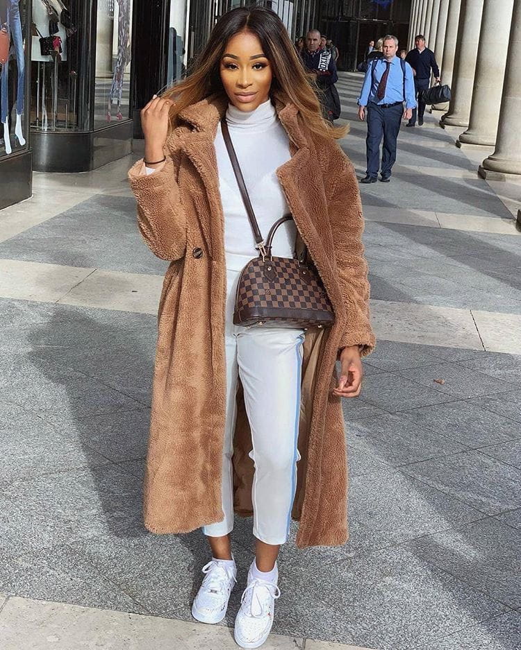 WW | Eleganter Wollmantel Lang Wärme und Trend