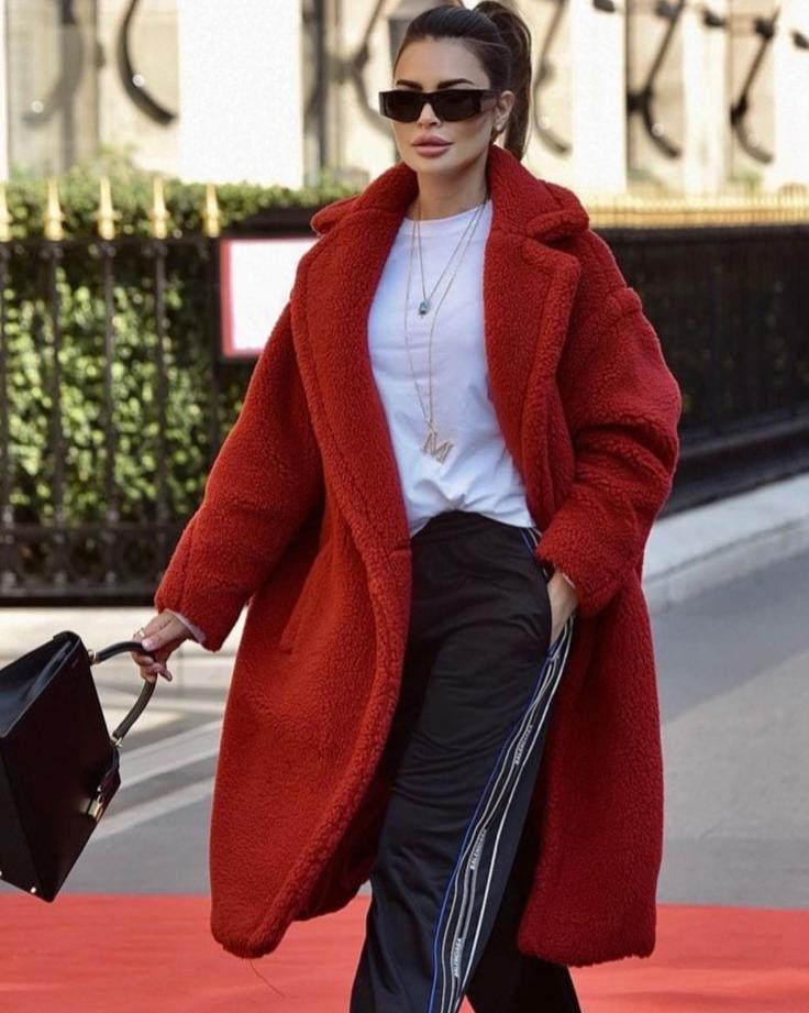 WW | Eleganter Wollmantel Lang Wärme und Trend