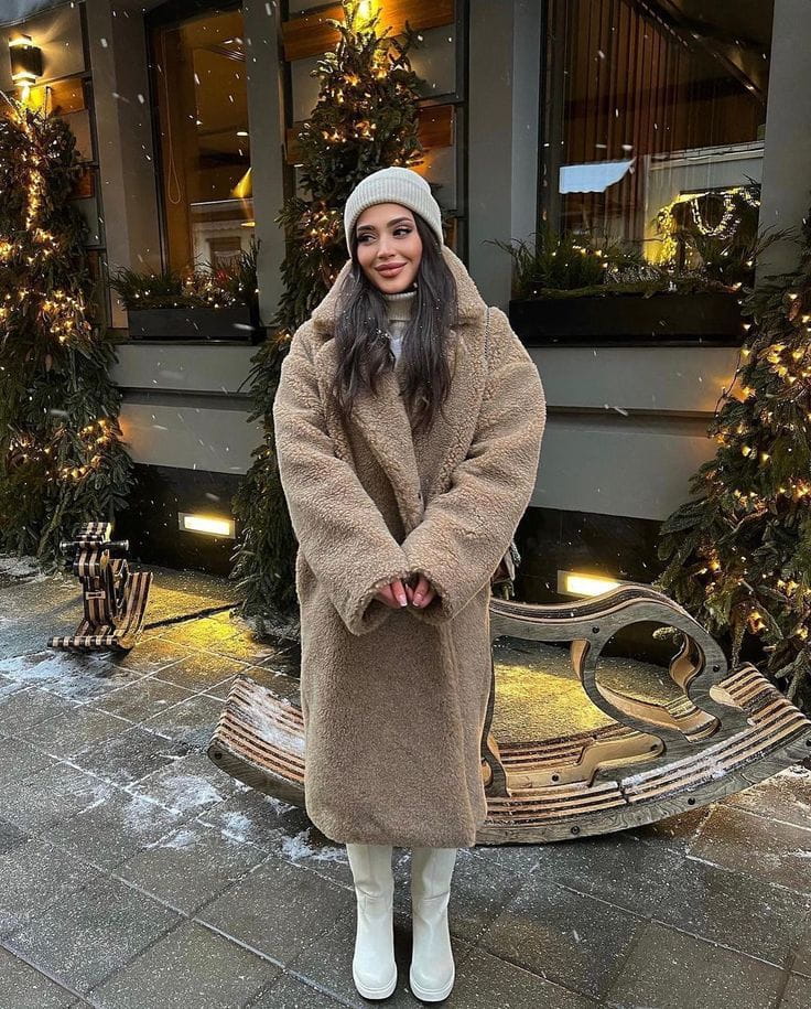 WW | Eleganter Wollmantel Lang Wärme und Trend