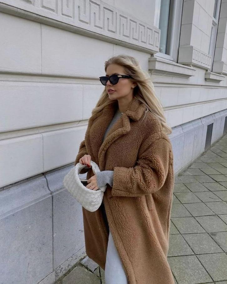 WW | Eleganter Wollmantel Lang Wärme und Trend