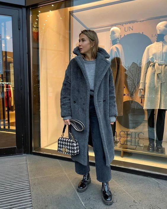 WW | Eleganter Wollmantel Lang Wärme und Trend