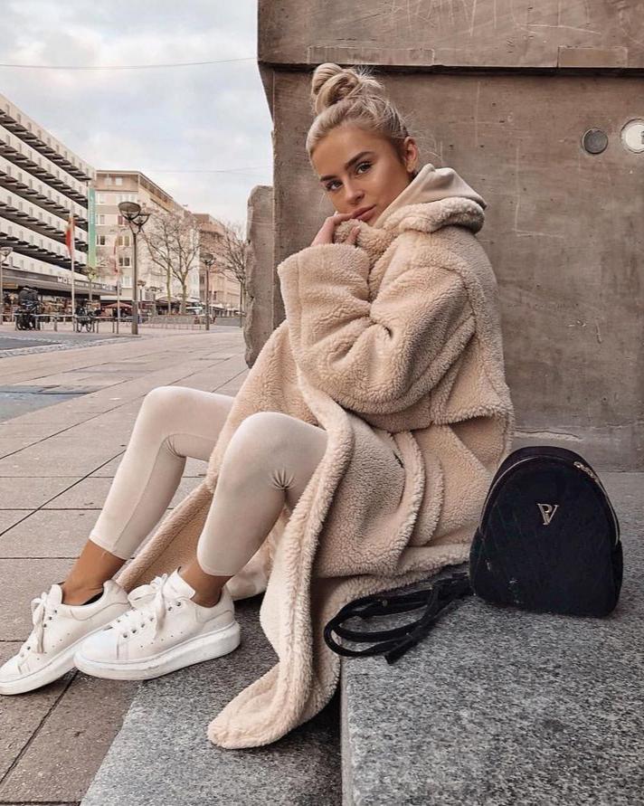 WW | Eleganter Wollmantel Lang Wärme und Trend