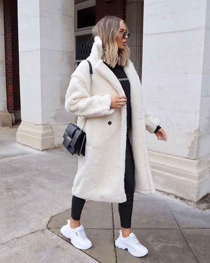WW | Eleganter Wollmantel Lang Wärme und Trend