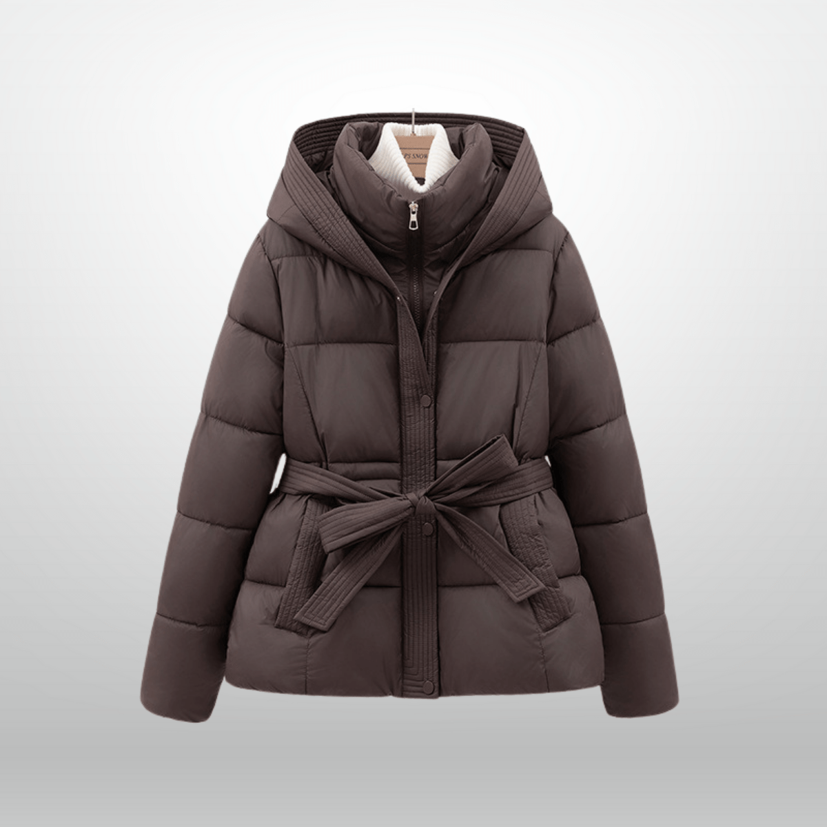 WW | Elegant Warm Stylish Black Belted Jacket for Women