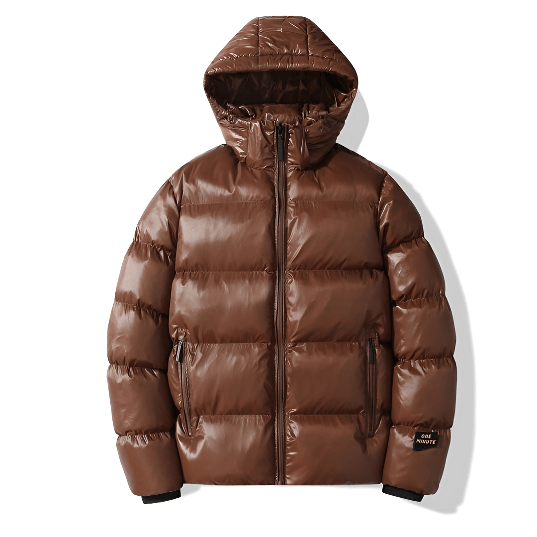 WW | Ultrawarme und widerstandsfähige schwarze gesteppte Daunenjacke mit Kapuze