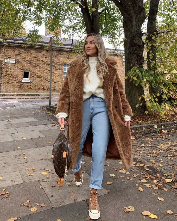 WW | Eleganter Wollmantel Lang Wärme und Trend