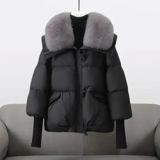 WW | Winter Jacket with Fur Collar Warmth and Elegance