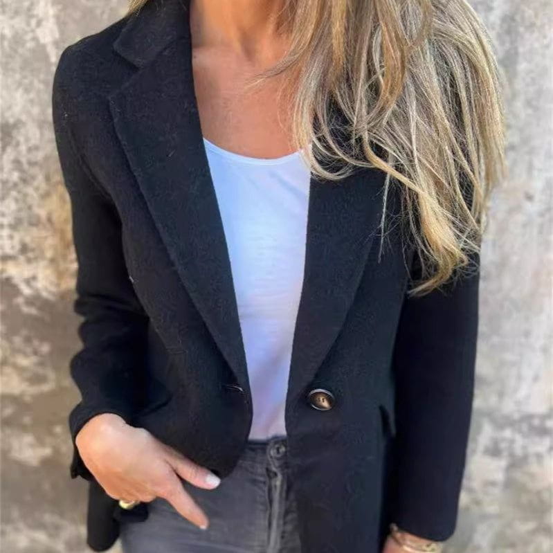 WW | Blazer Wool Mustard Textured Warm and Elegant