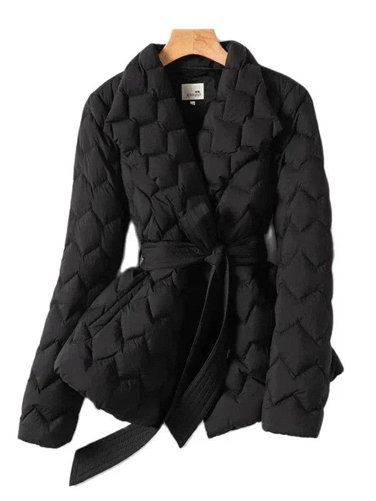 WW | Fitted Camel Quilted Jacket & Elegant