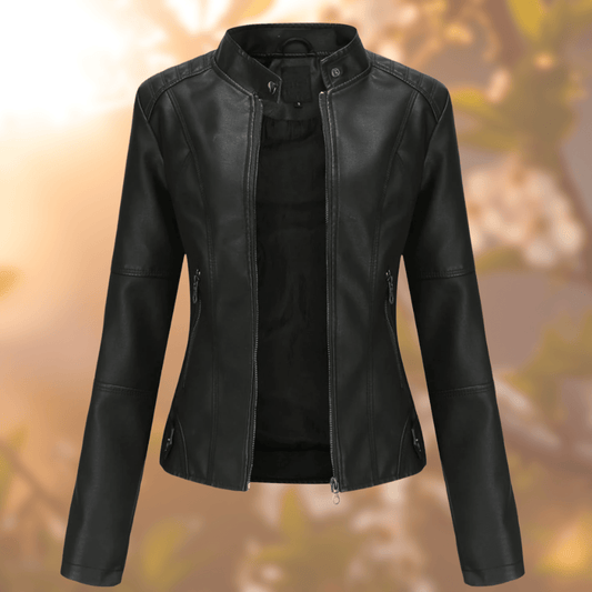 WW | Jacke aus Kunstleder, taillierte Form, Eleganz und gew bolden Charakter