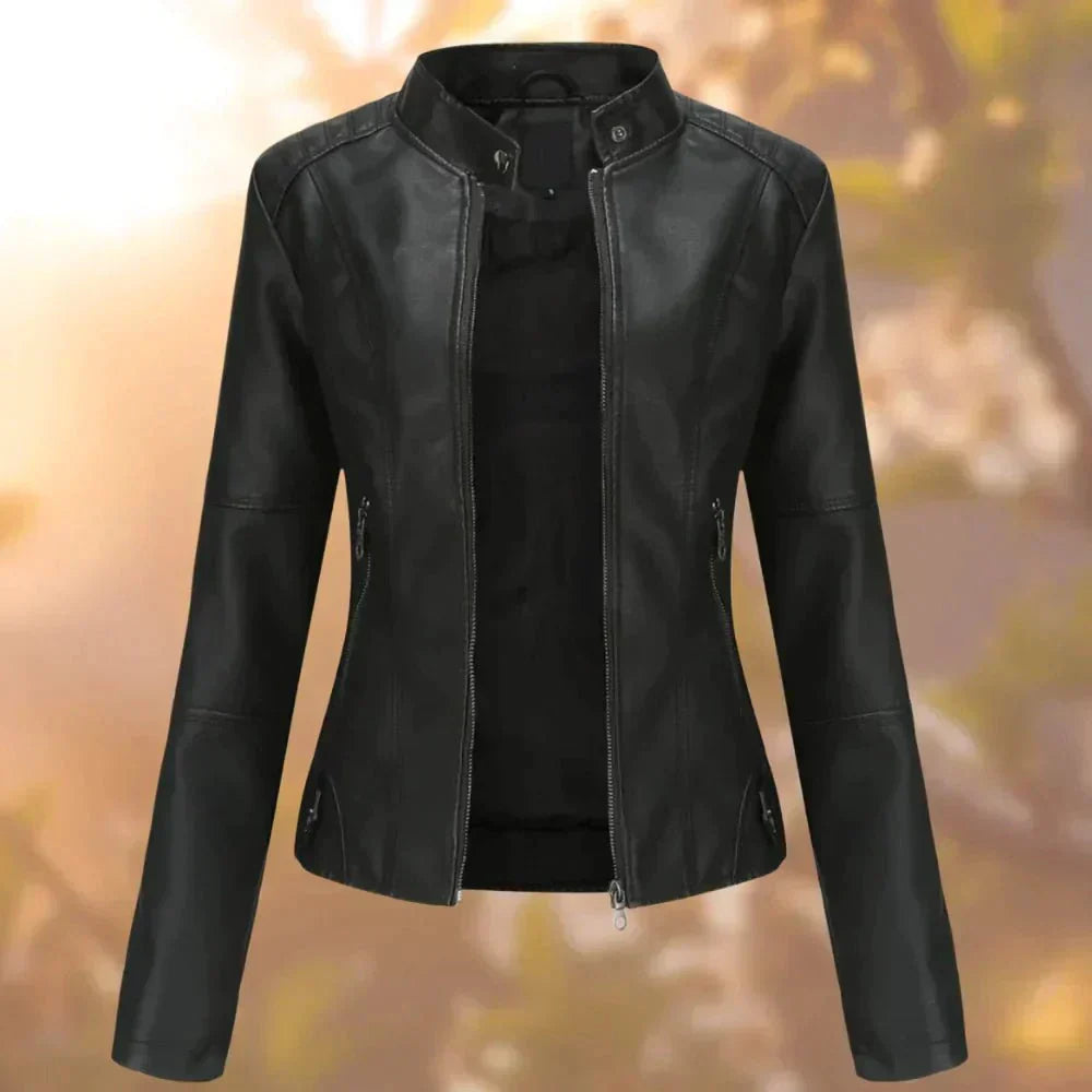 WW | Modern and Timeless Black Faux Leather Motorcycle Jacket