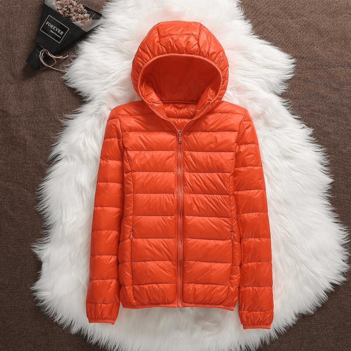 WW | Leichte taupe-metallische Daunenjacke warm & kompakt