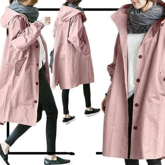 WW | Long Coat with Hood Minimalism Chic Elegance Casual