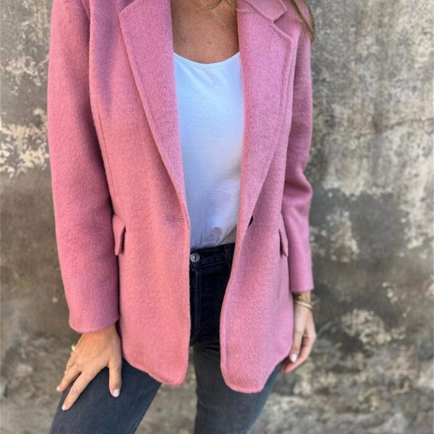 WW | Blazer Wool Mustard Textured Warm and Elegant