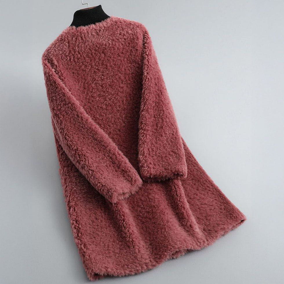 WW | Mantel aus weichem synthetischem Pelz Eleganz Cocooning