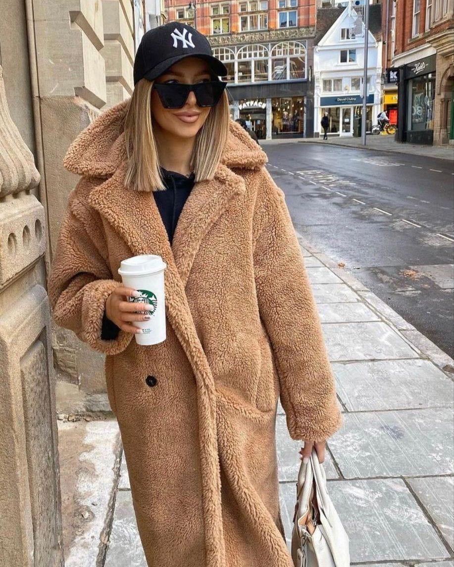 WW | Eleganter Wollmantel Lang Wärme und Trend