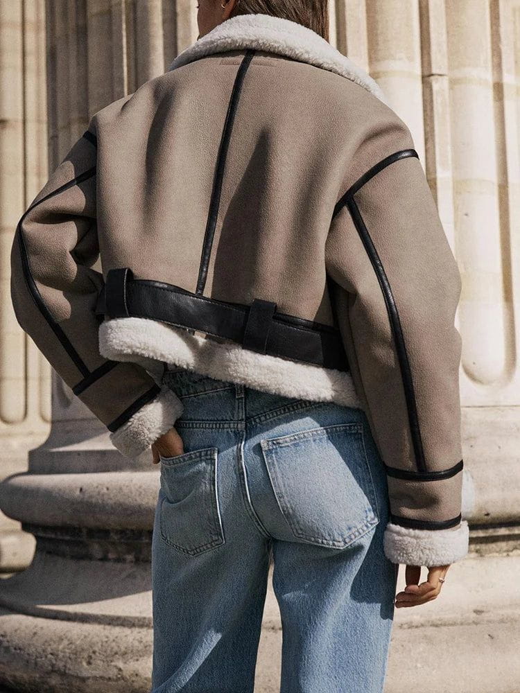 WW | Fashionable warm lined aviator jacket