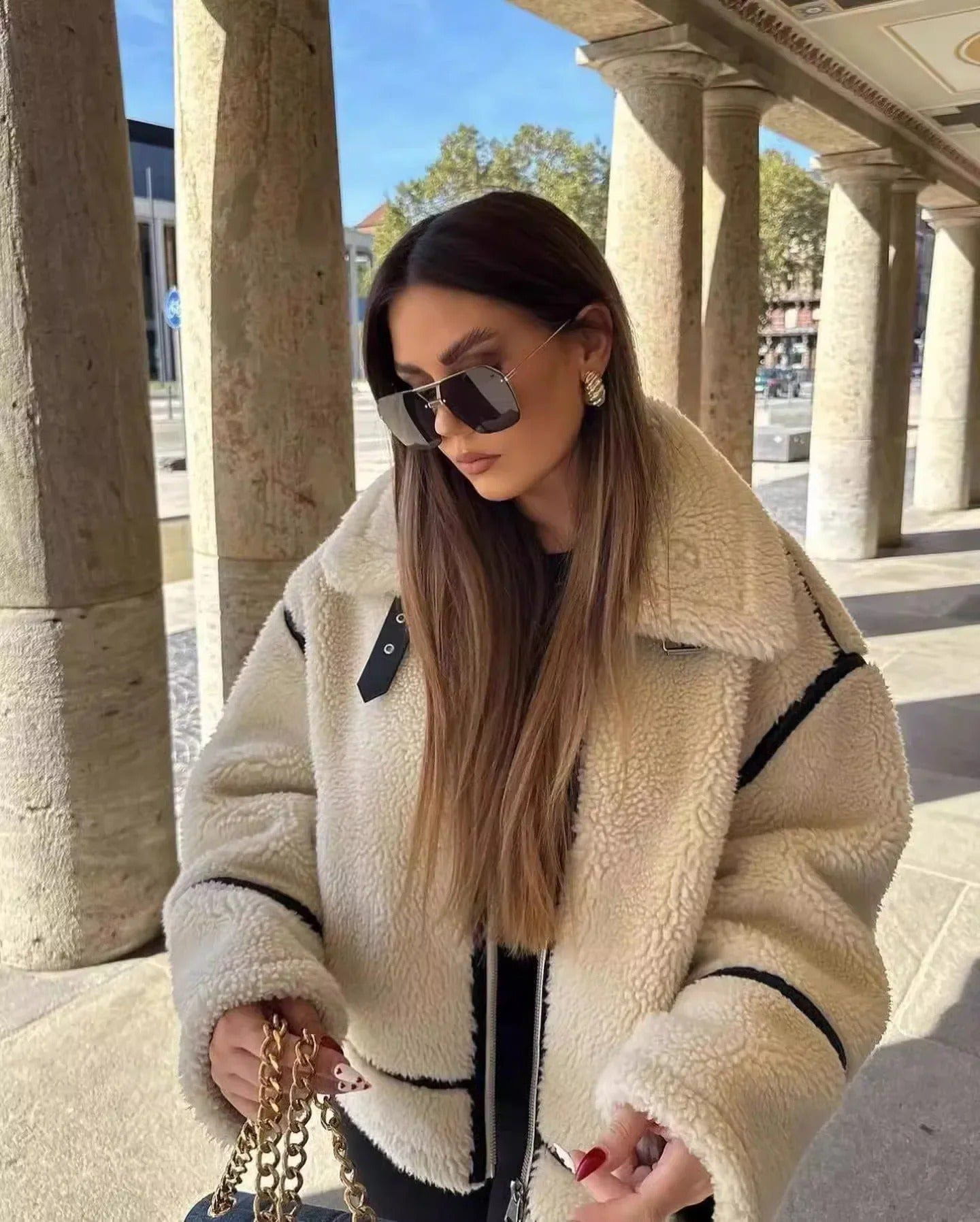 WW | Aviator Jacket Shearling-Effect Warmth and Retro Style