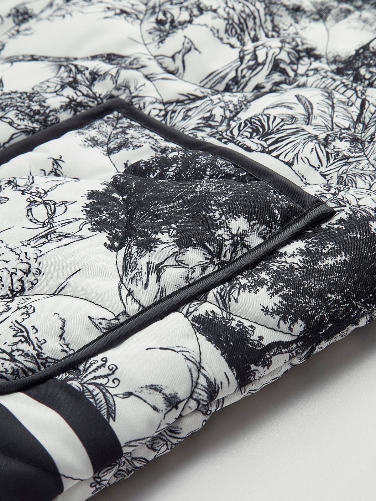 WW | Printed jacket Toile de Jouy Black & White Artistic & Chic