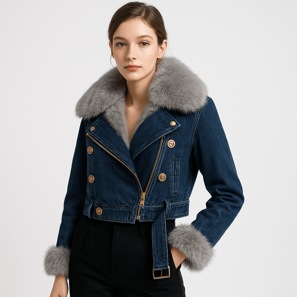 WW | Jeansjacke mit gefüttertem Kunstpelz, warm und stylisch für den Winter