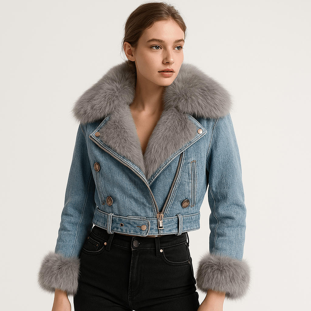 WW | Jeansjacke mit gefüttertem Kunstpelz, warm und stylisch für den Winter