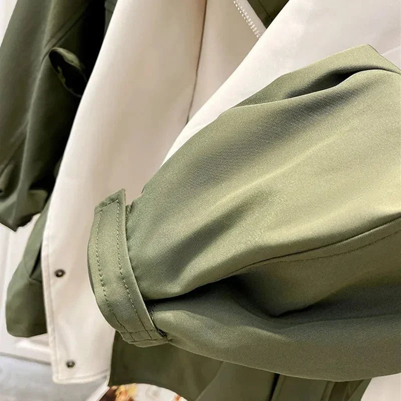 WW | Oversized Jacket Khaki & Beige Trendy & Architectural
