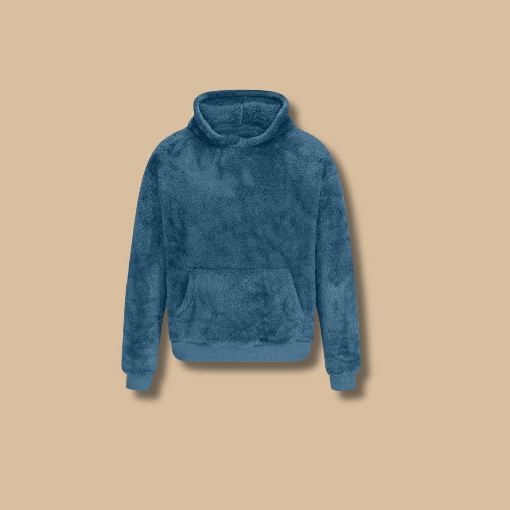 WW | Sweatshirt mit Kapuze aus falschem Pelz, weich und warm