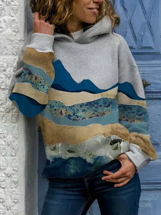WW | Sweat mit Kapuze Original Landschaft Sanft und Warm