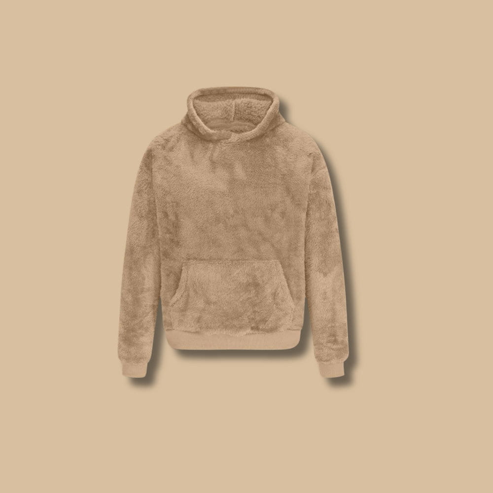 WW | Sweatshirt mit Kapuze aus falschem Pelz, weich und warm