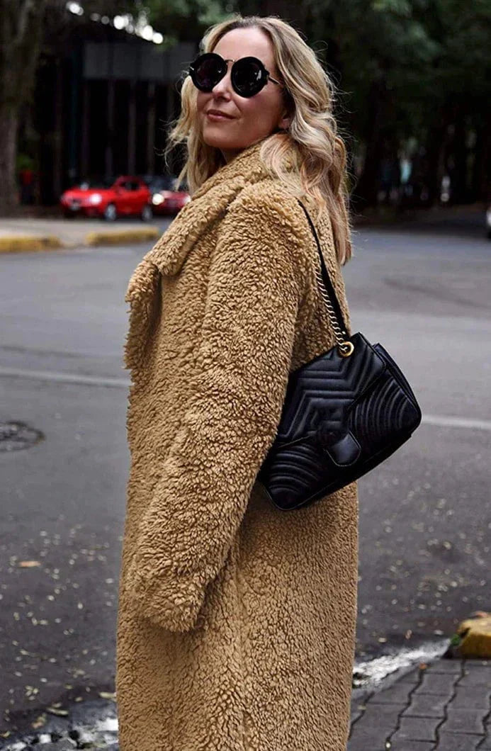 WW | Langer Teddy-Fell-Mantel Wärme & Eleganz Trend Winter