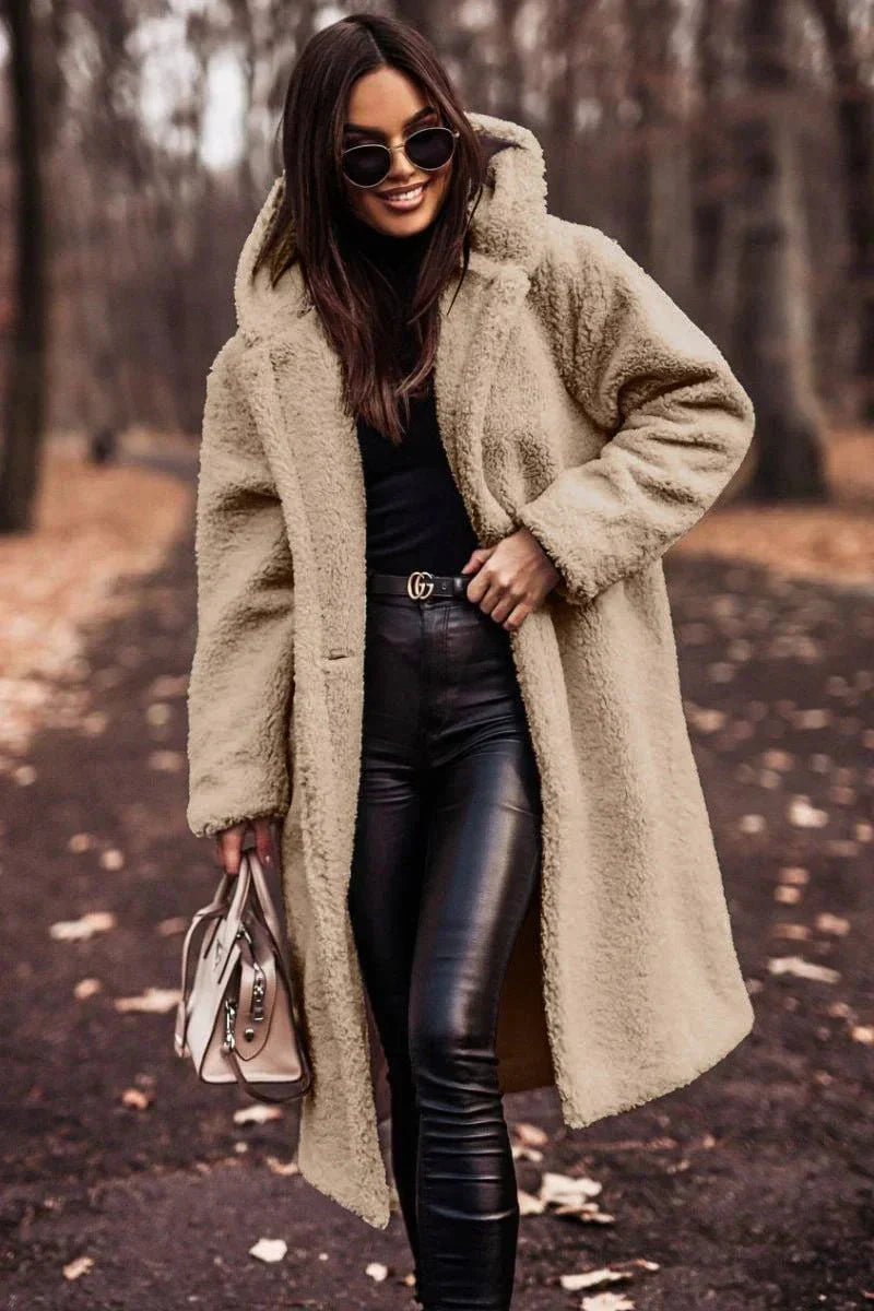 WW | Women's Winter Coat with Sheepskin Effect & Elegant Warmth