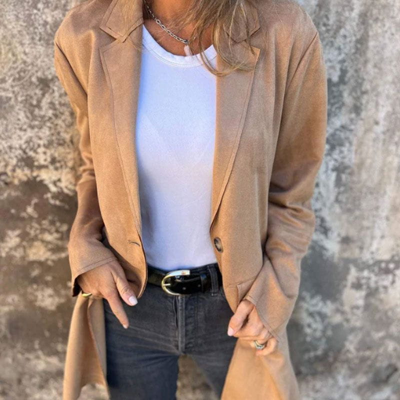 WW | Long Suede Blazer Elegance & Comfort Timeless Style