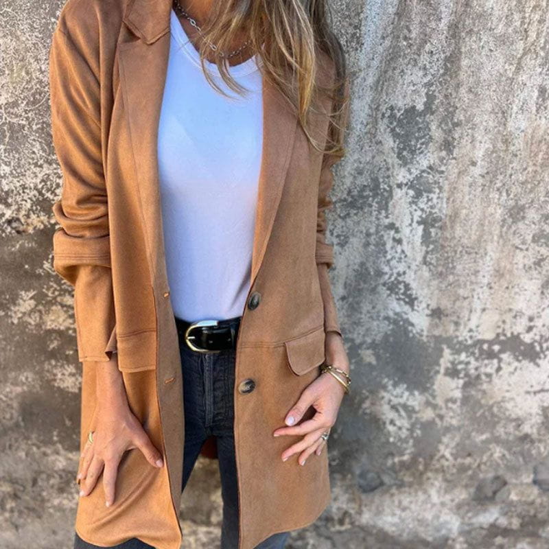 WW | Long Suede Blazer Elegance & Comfort Timeless Style