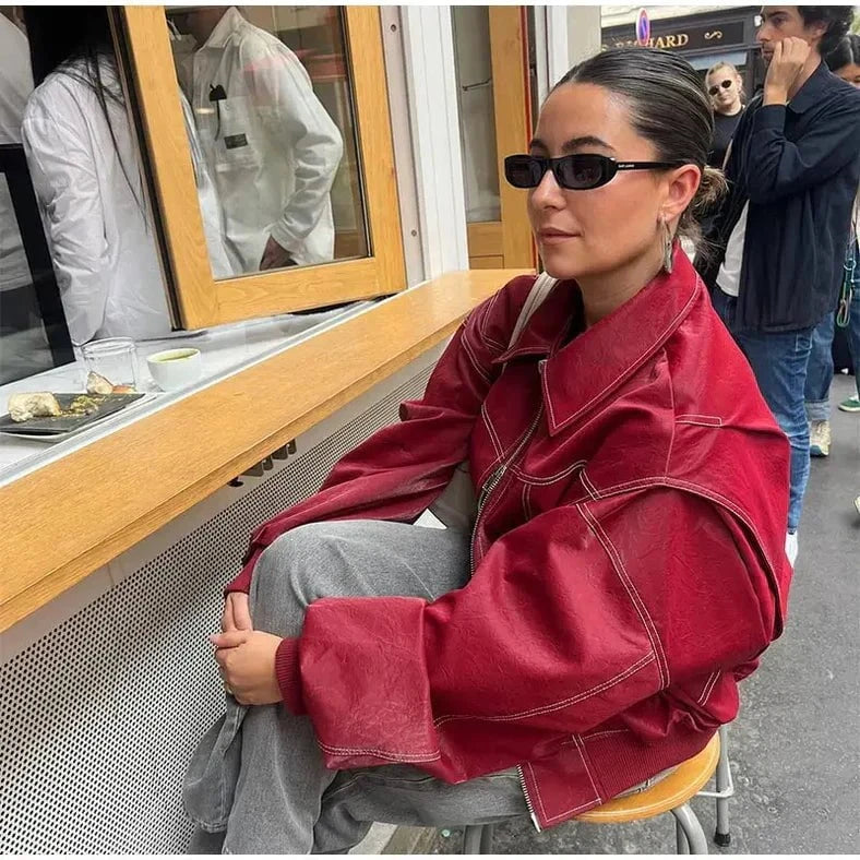 WW | Oversized Faux Leather Blouson Trendy & Urban Bold Look