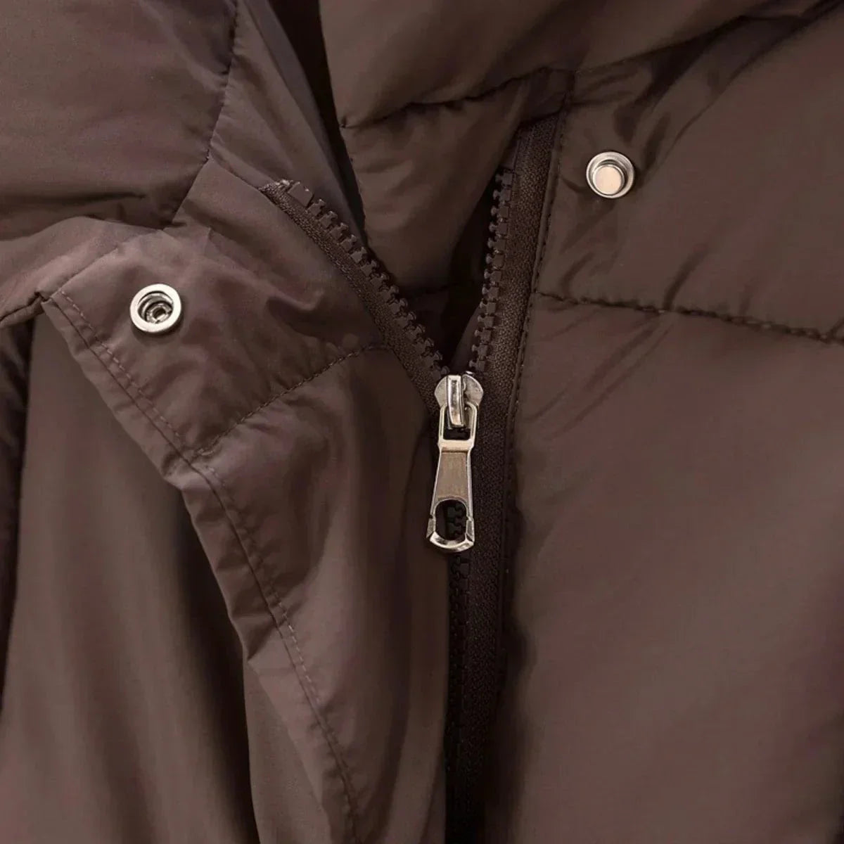 WW | Fitted Winter Down Jacket with High Collar Warm and Elegant