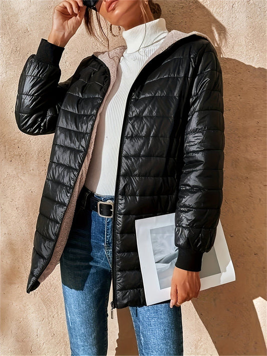 WW | Leichte Daunenjacke mit Kapuze, bequem, warm und elegant