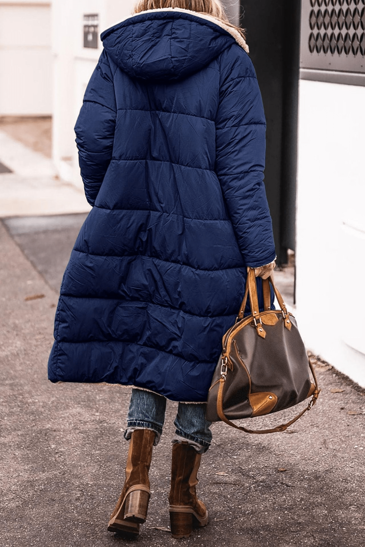 WW | Doudoune Lange Gefüttert in Fell Winter Wärme und Stil Lässig