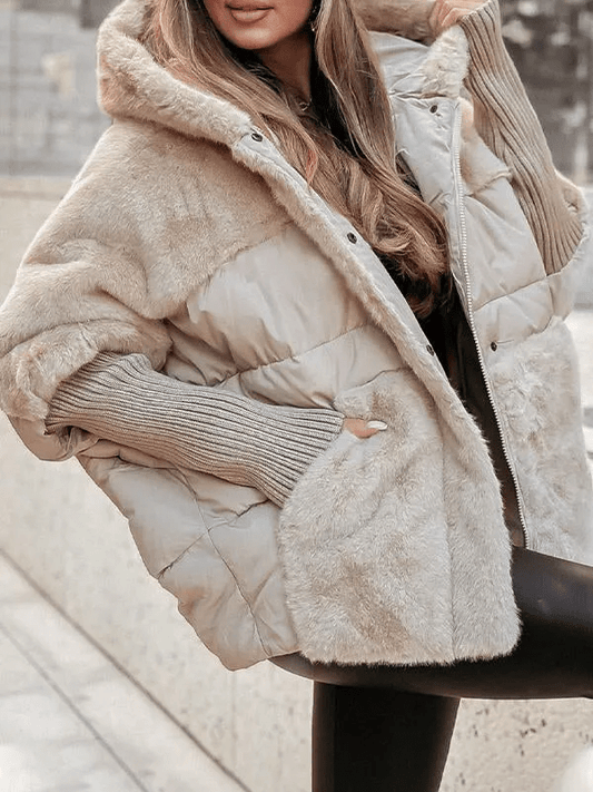 WW | Oversize-Daunenjacke mit Faux-Fur Wärme & Eleganz Stil Wintertrend