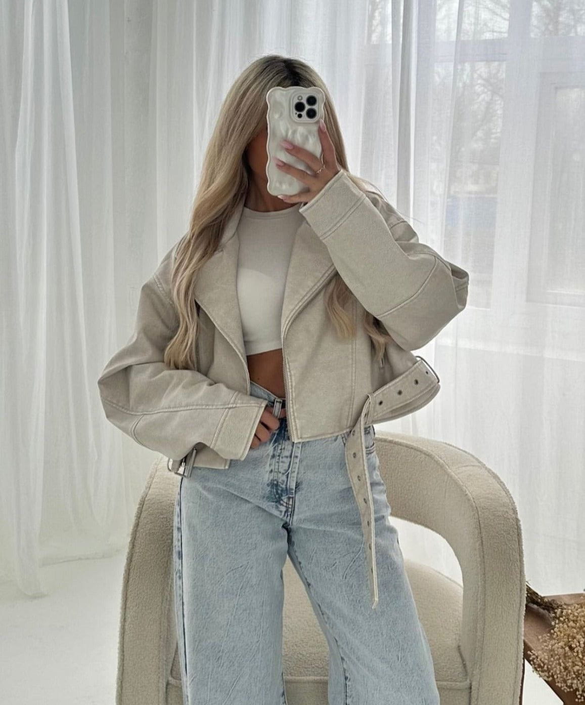 WW | Kurzjacke aus Kunstleder im modernen und trendigen Oversize-Schnitt